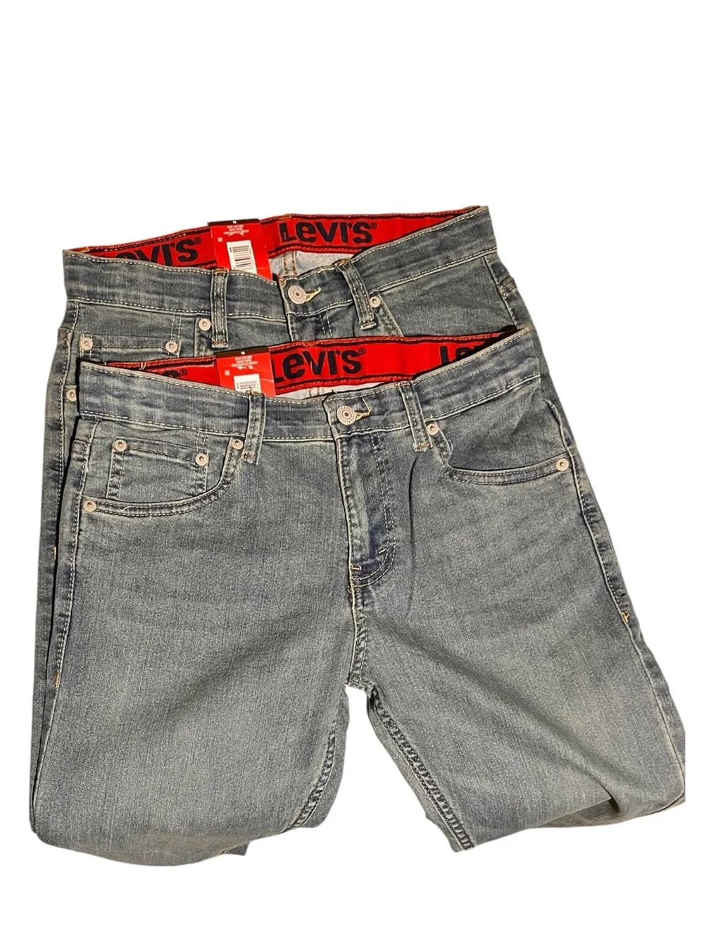 2 Pair Levis Boys Youth Jeans 511 Slim Flex Stretch Denim Blue Jeans 16 -28 x 30